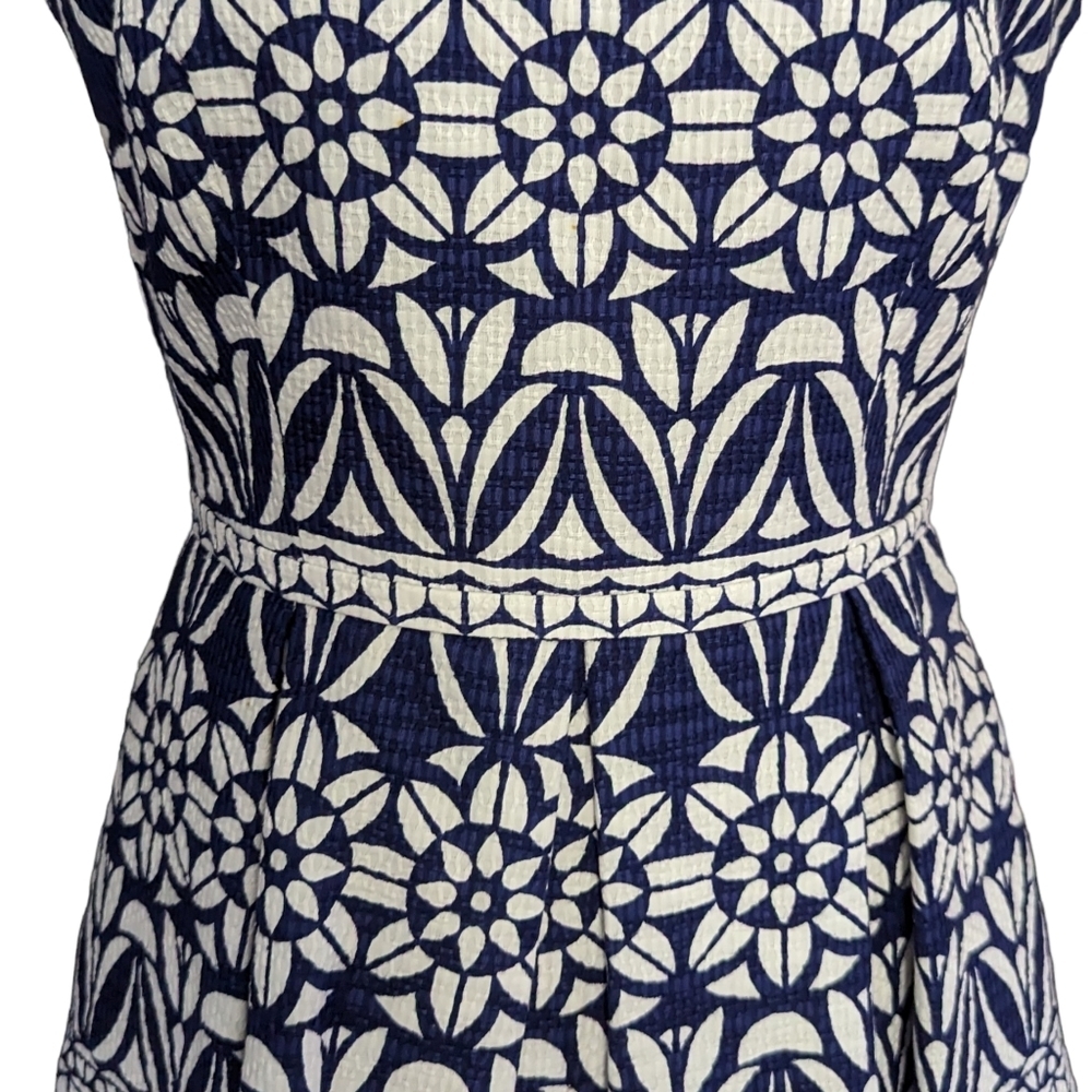 Just Taylor Blue Floral Fit & Flare Tea Dress - Picture 3 of 10